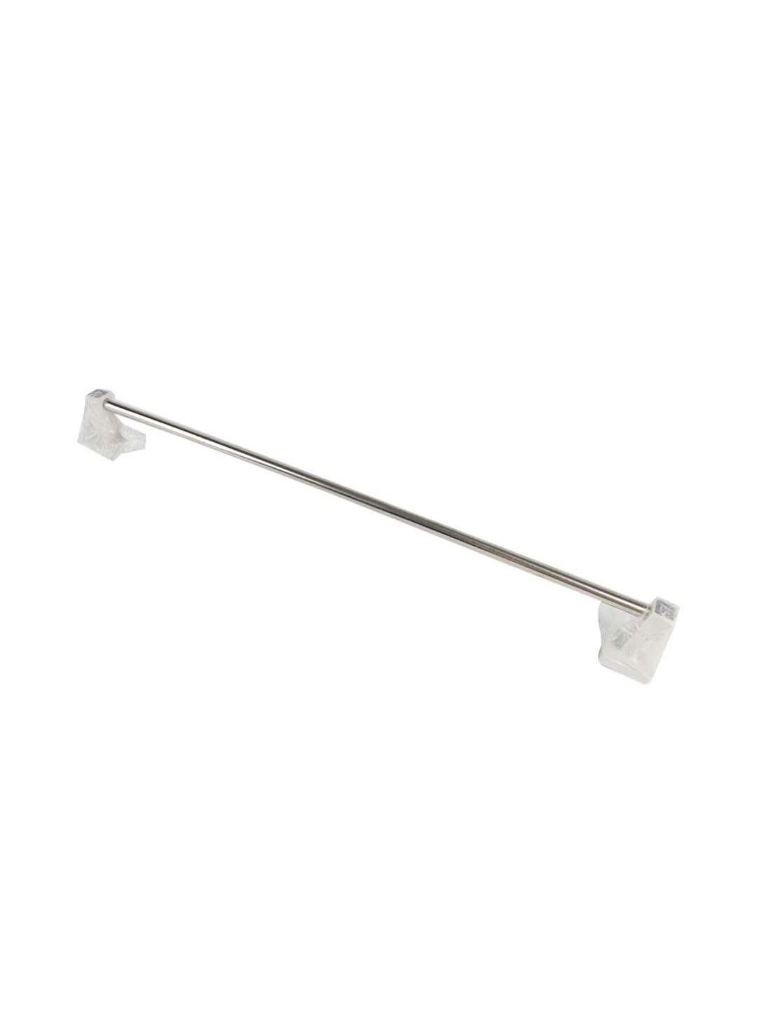 MARKET99 Silver-Toned & White Metallic Towel Rod-picture-50