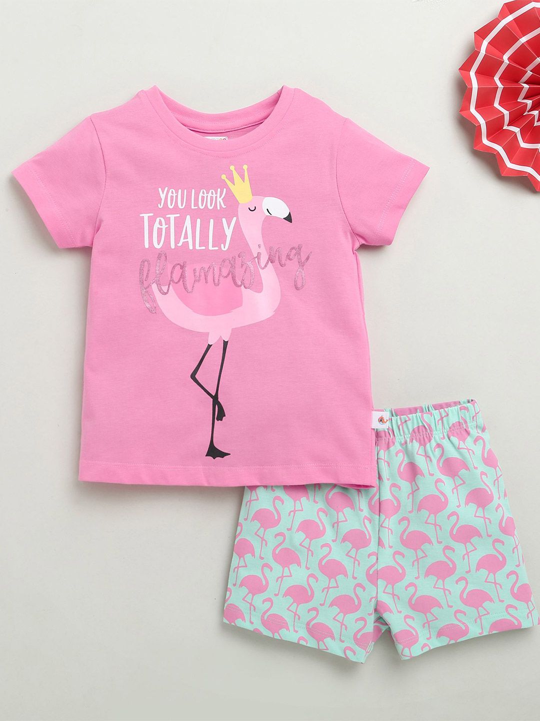 BUMZEE Girls Printed T-shirt with Shorts-picture-19