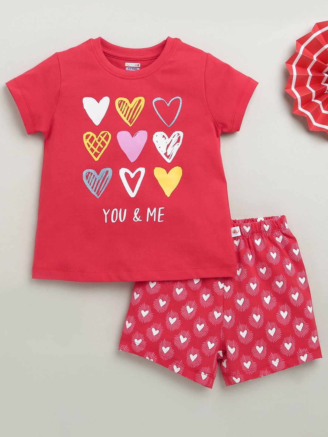 BUMZEE Girls Printed T-shirt with Shorts-picture-18