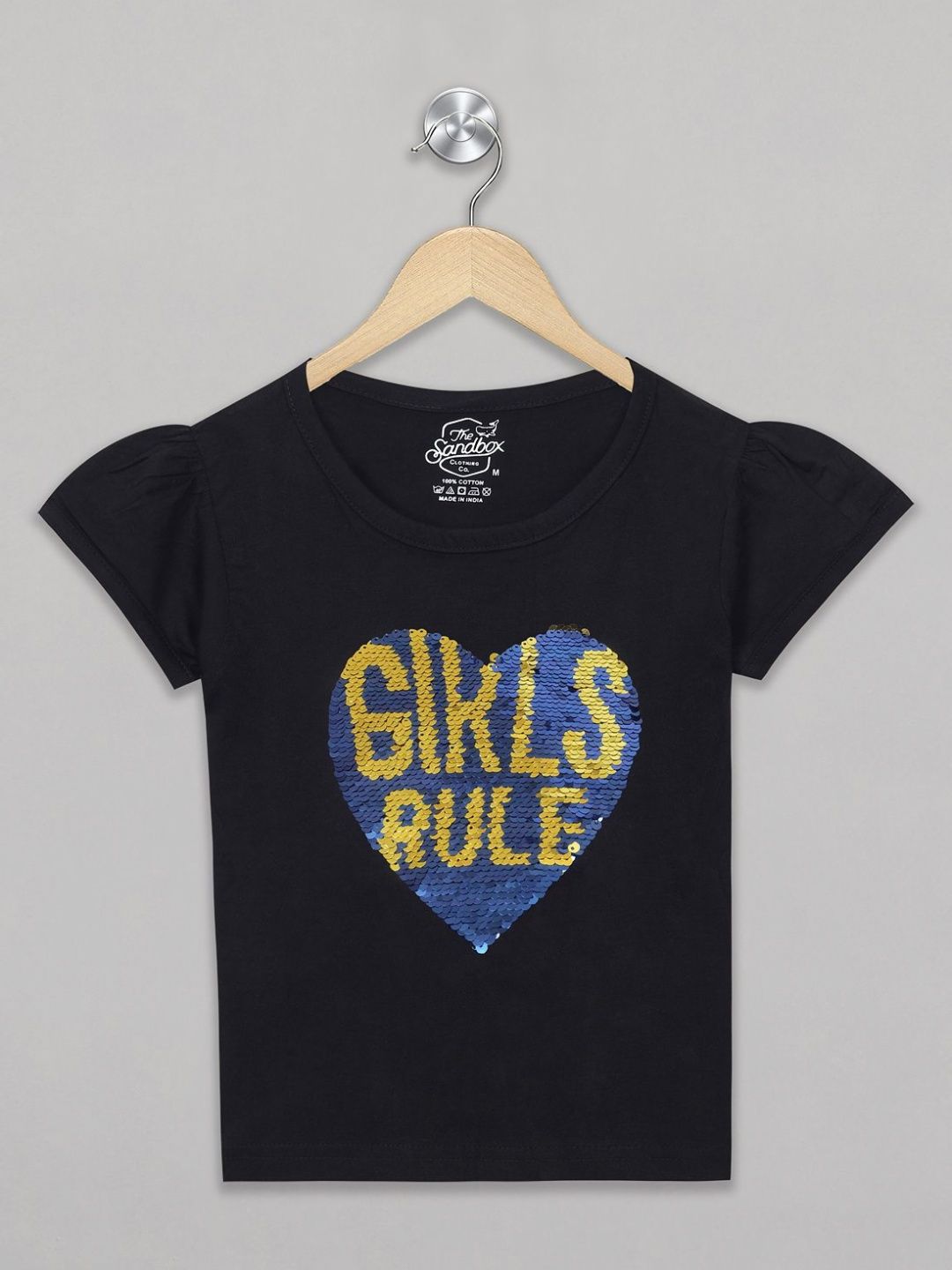 The Sandbox Clothing Co. Girls Typography Printed Applique T-shirt-picture-23