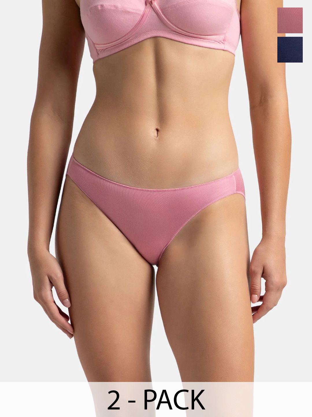 Jockey Pack Of 2 Medium Coverage Bikini Briefs With Stay Fresh Treatment1803-0205-CR-CN-picture-36