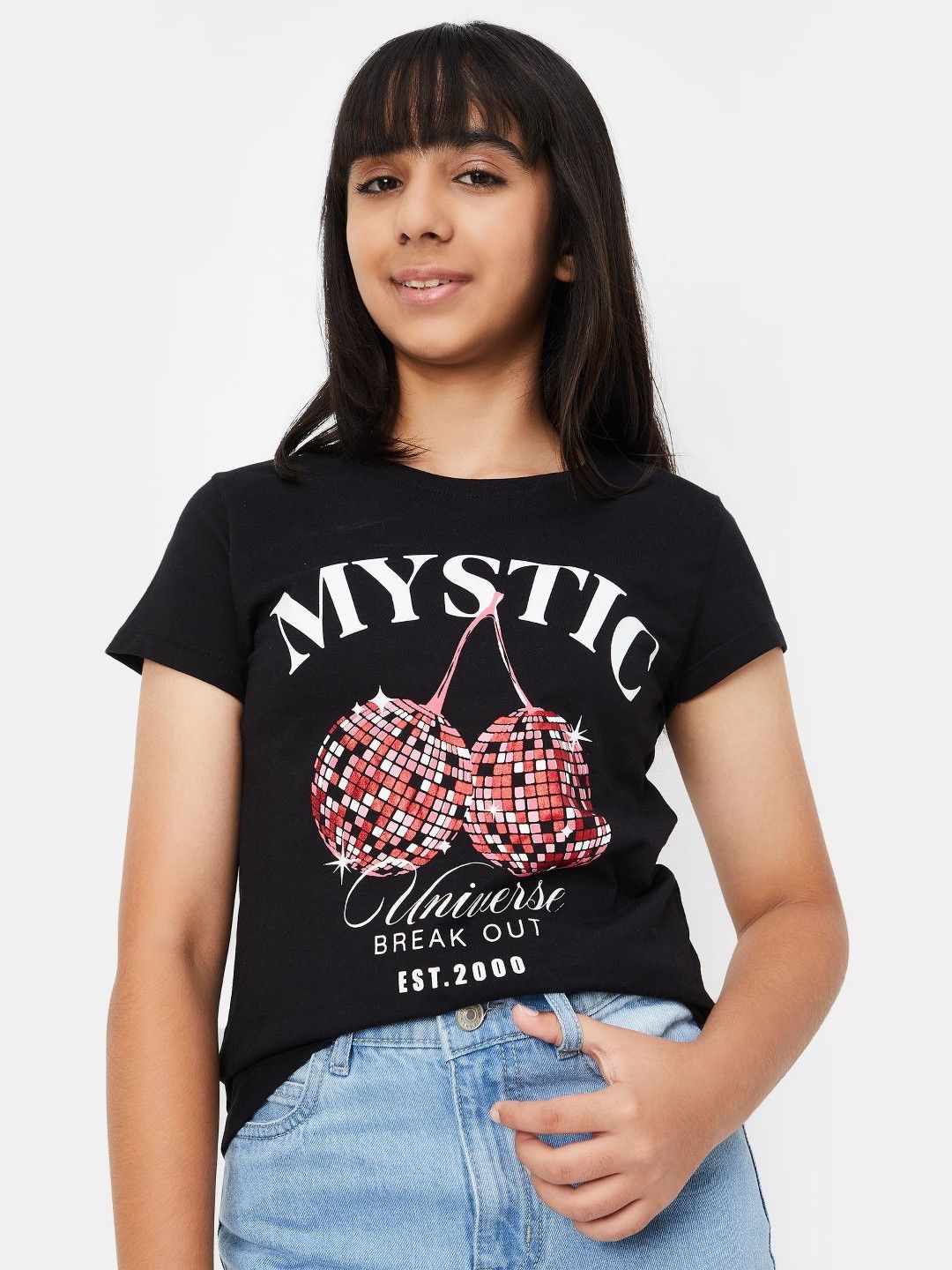 max Girls Typography Printed Extended Sleeves T-shirt-picture-37