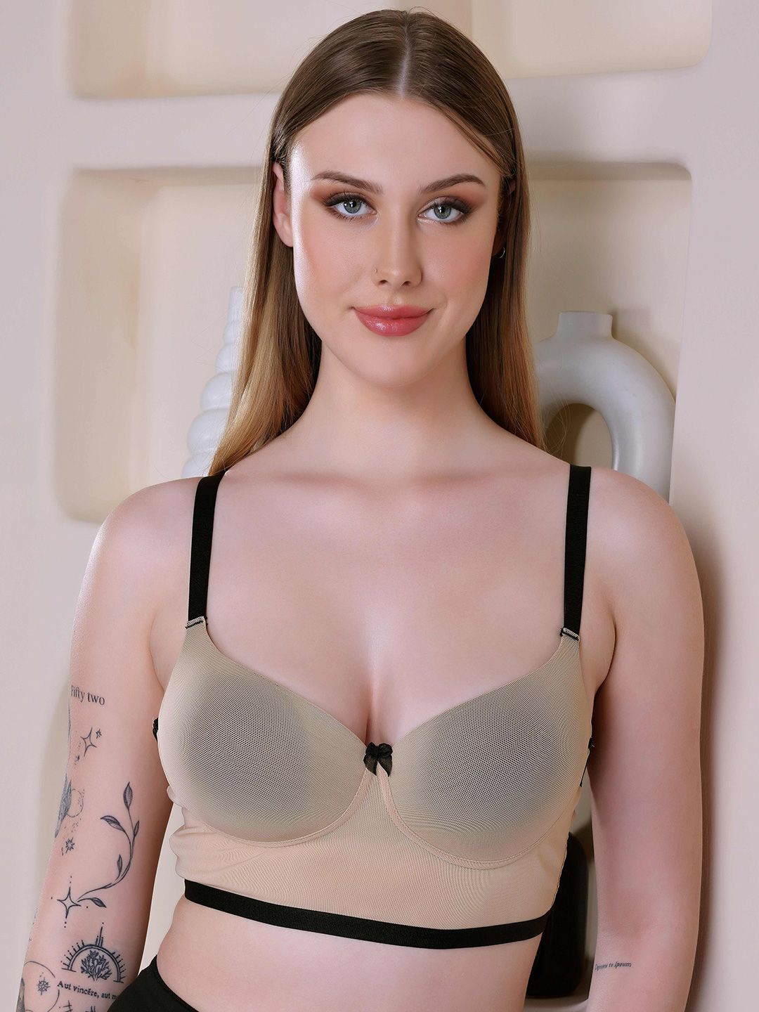 DressBerry Bralette Bra Half Coverage Lightly Padded