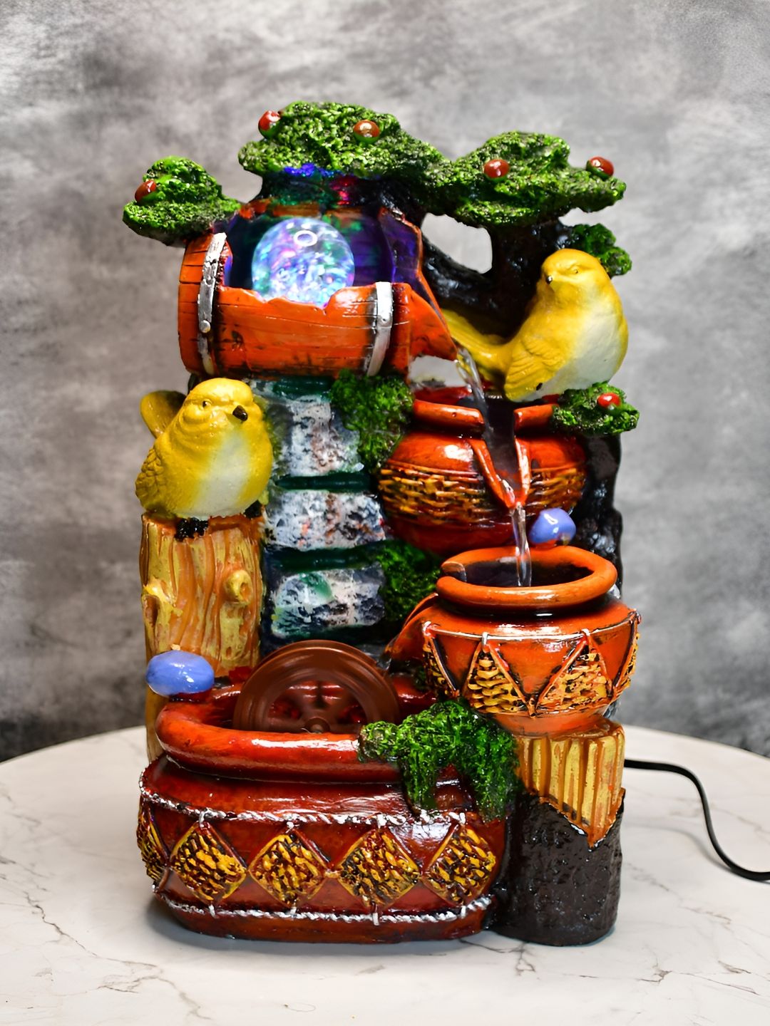 SOWPEACE Orange & Yellow Whispering Brook Flow Indoor Fountain-image-33