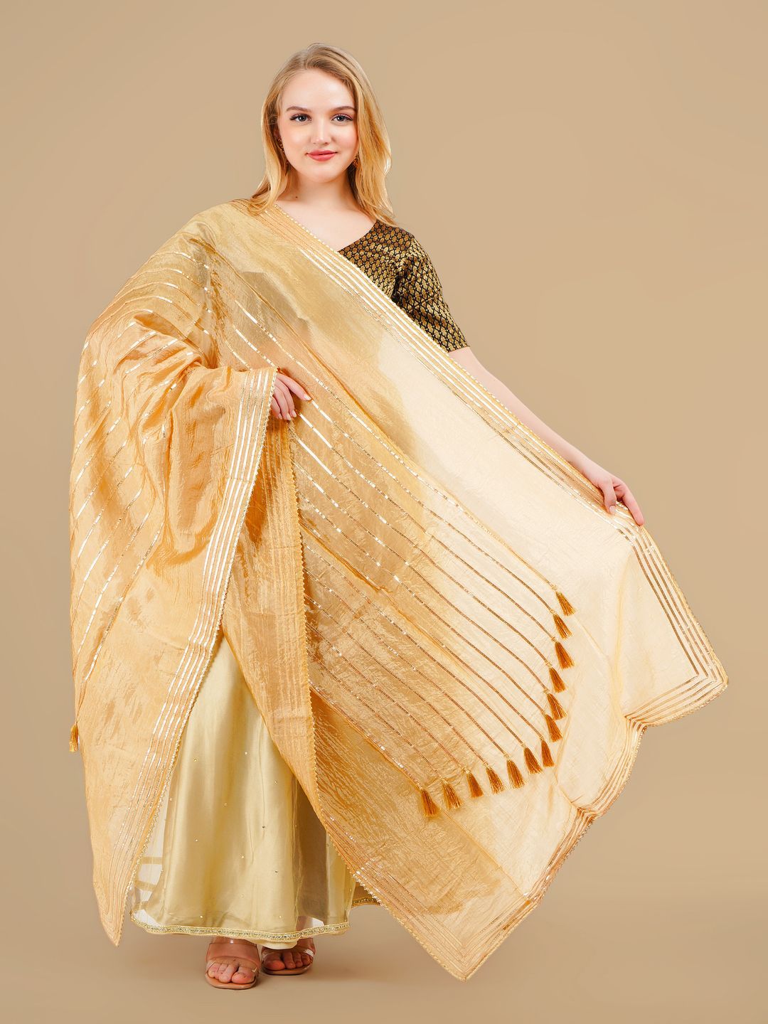 Karthav Fashion Art Silk Dupatta with Gotta Patti-picture-42