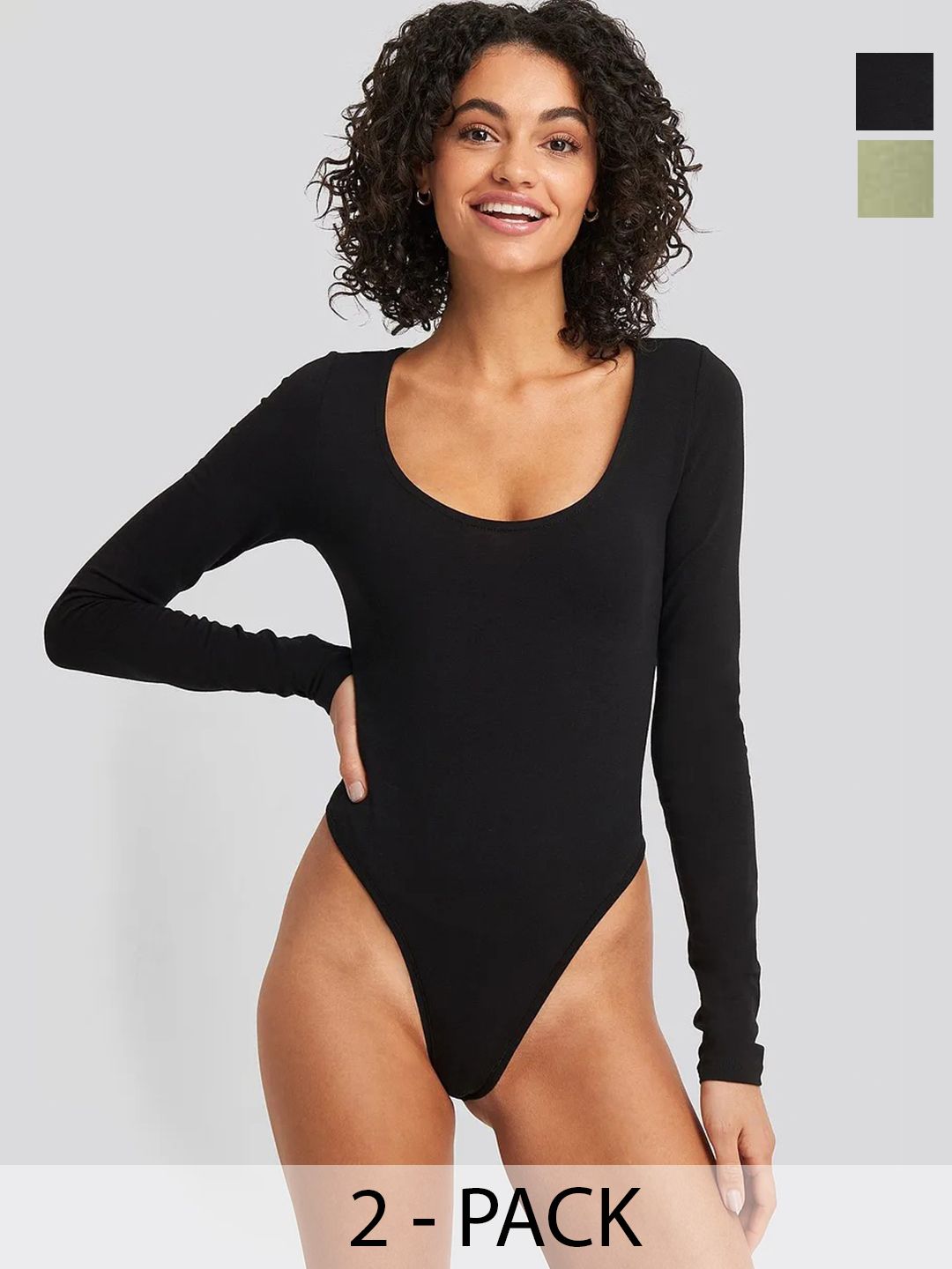 TRENDY ERA Pack Of 2 Round Neck Bodysuit