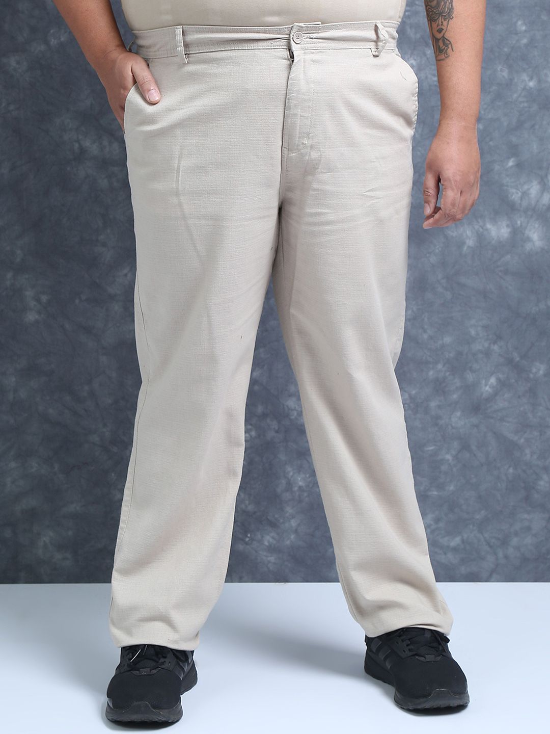 Sztori Men Textured Mid-Rise Trousers-picture-23