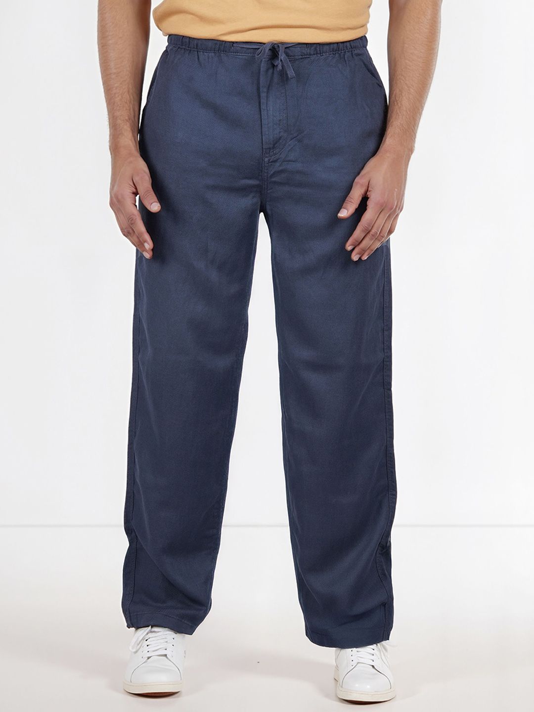 Celio Men Loose Fit Easy Wash Mid-Rise Trousers-picture-38