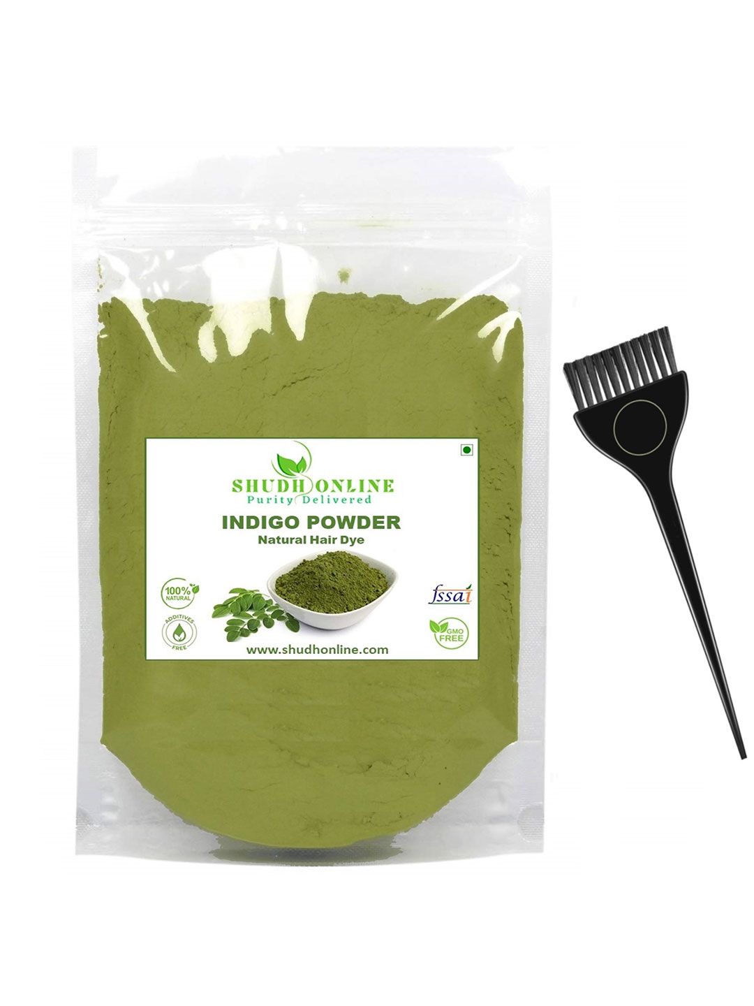 Shudh Online Organic Indigo Powder Hair Colour For Grey Coverage- 200 g-image-9