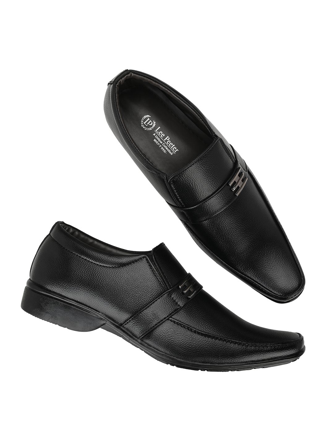 LEEPEETER Men Textured Formal Slip-Ons-picture-36