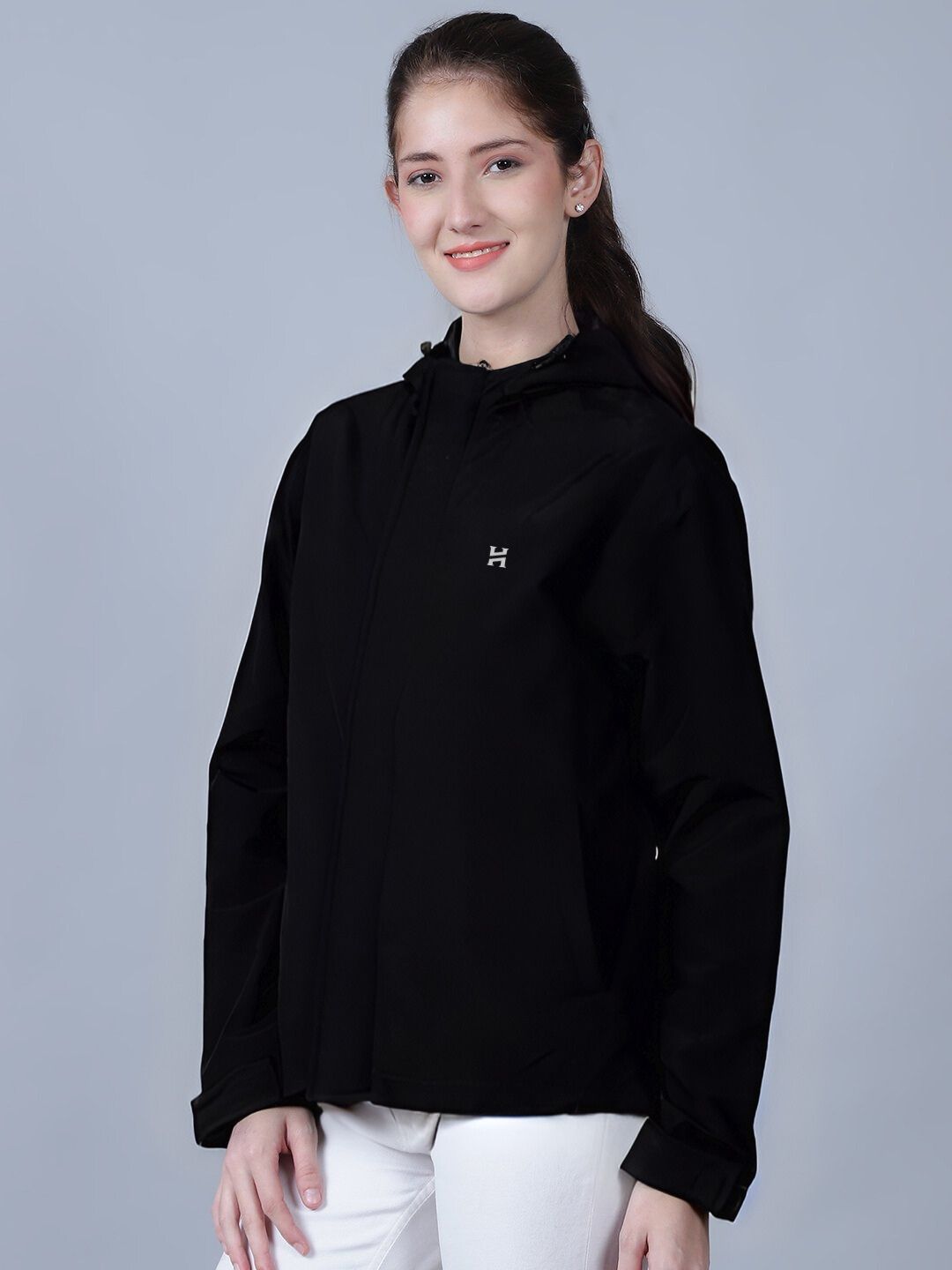 HOUSE OF VEDAS Women Windcheater and Water Resistant Outdoor Sporty Jacket with Patchwork
