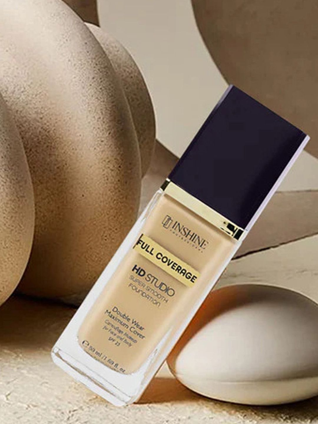 Inshine HD Full Coverage Super Smooth Foundation With SPF 25 - 50 ml - Classic Ivory 801-image-11