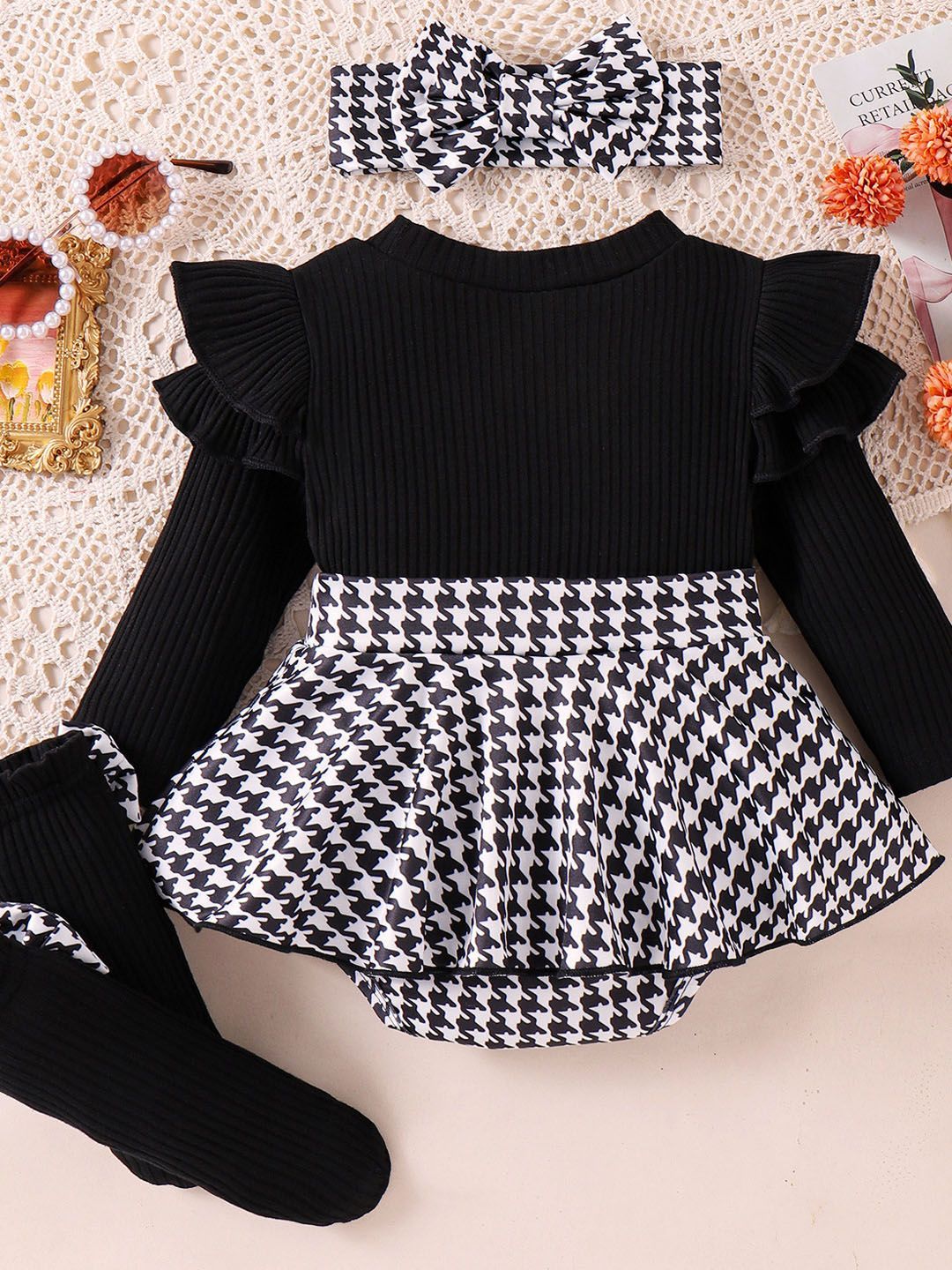 Xsole Women Polka Dot Print Flutter Sleeve Fit & Flare Dress-picture-27