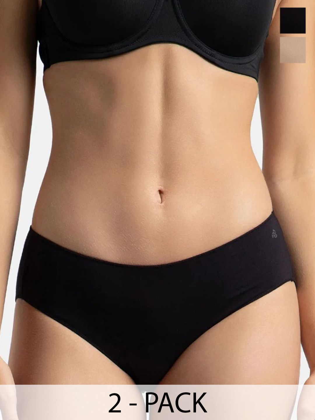 Jockey Women Pack Of 2 High Coverage Anti Microbial Hipster Briefs-image-43