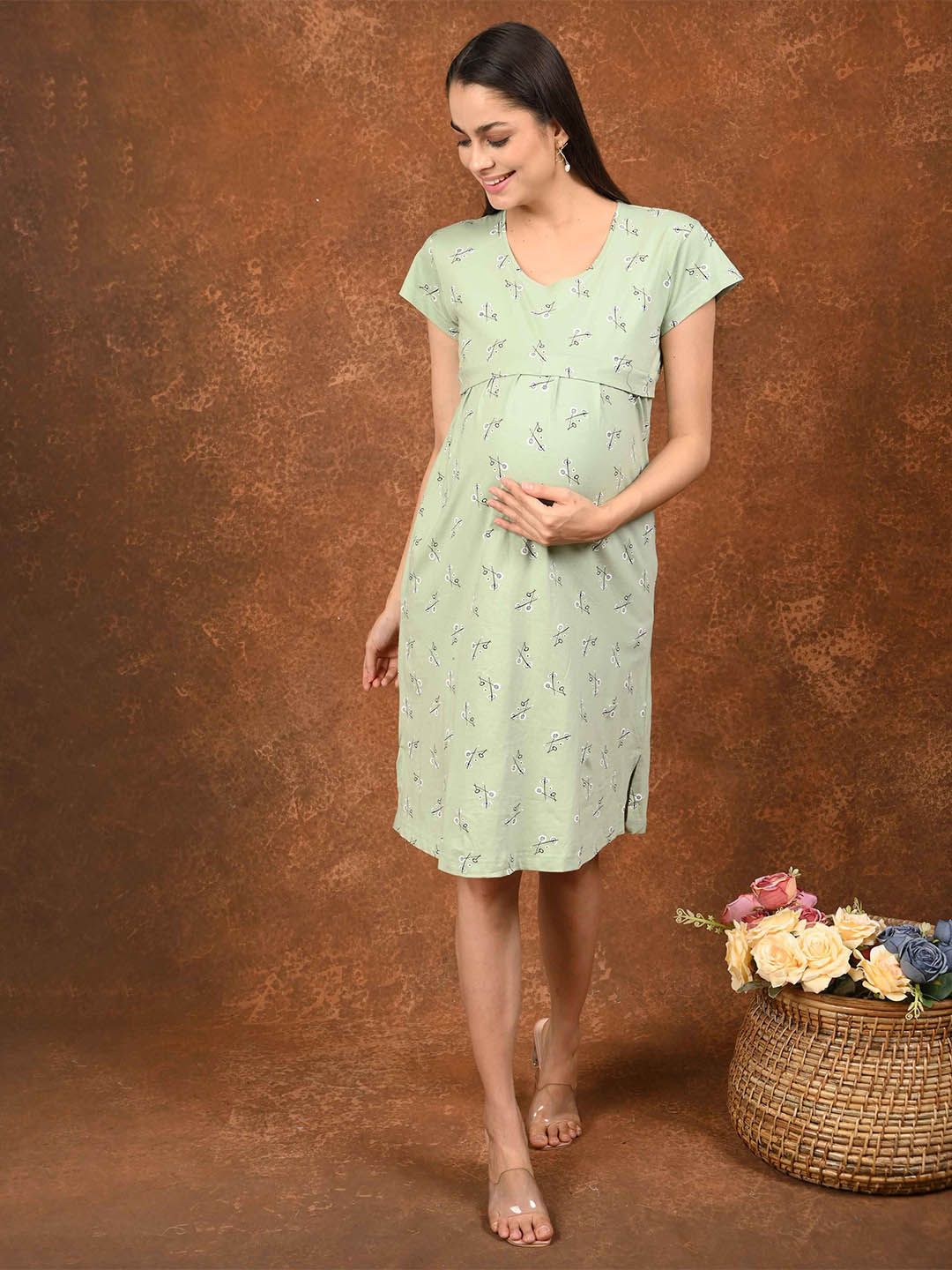 GOLDSTROMS Women Floral Printed Maternity A-Line Dress-picture-28