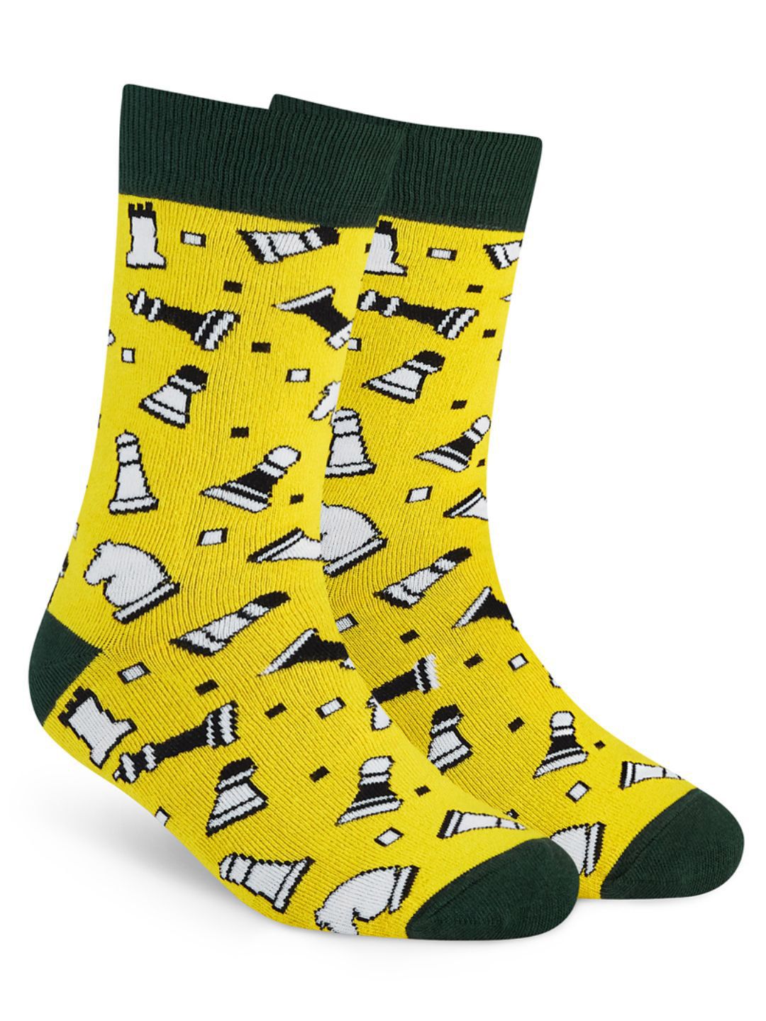 Dynamocks Unisex Crew - Chess Printed Calf Length Socks-picture-48