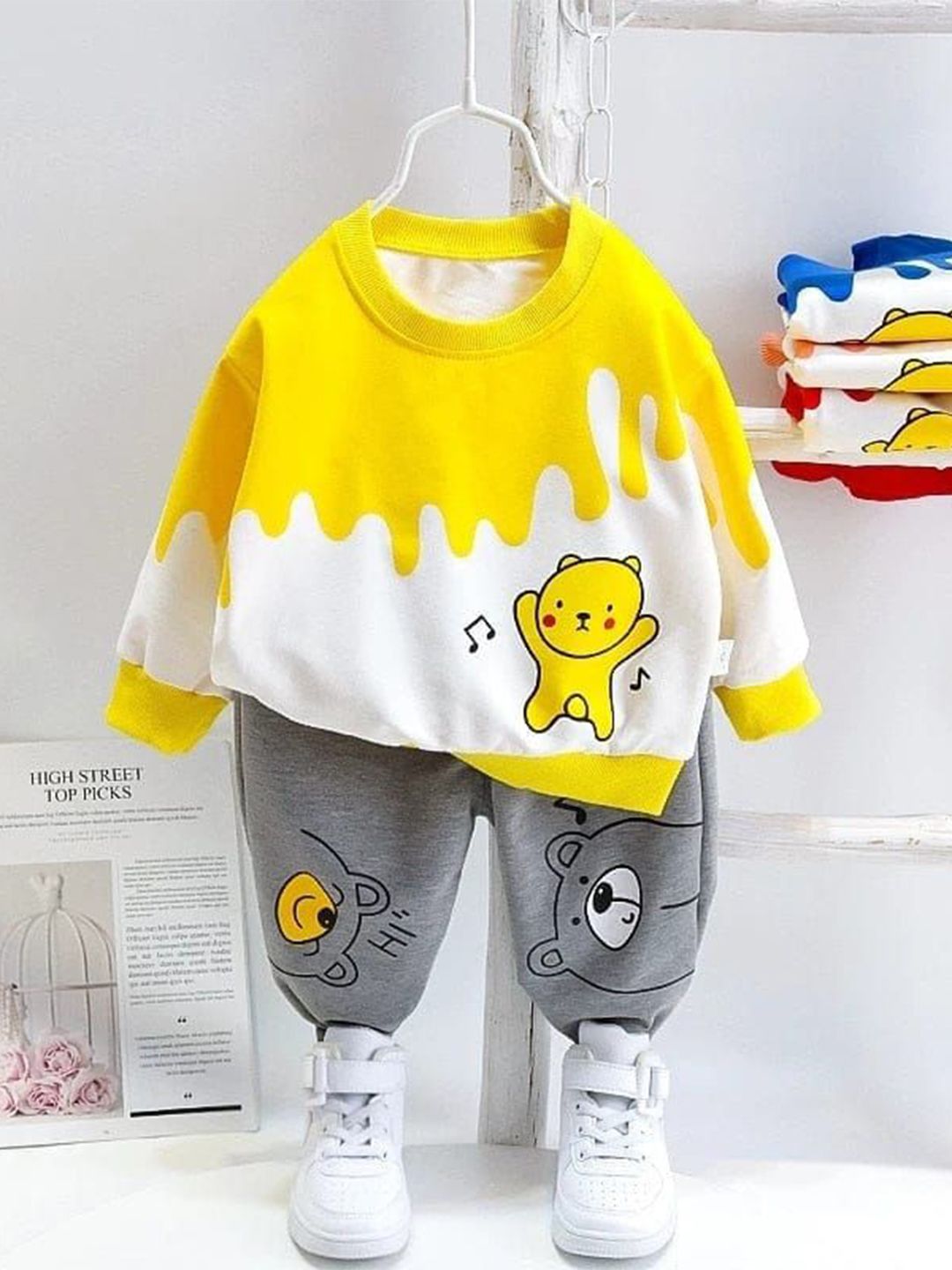Pink Angel Unisex Kids Printed Pure Cotton T-Shirt with Joggers-picture-11