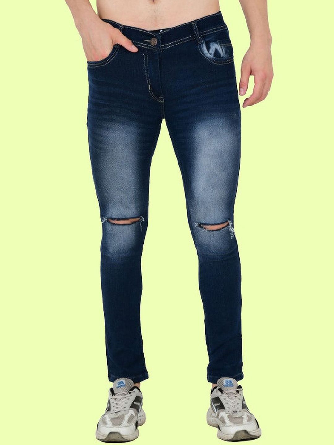 LINARIA Men Classic Slim Fit Mid-Rise Heavy Fade Cotton Jeans-picture-27