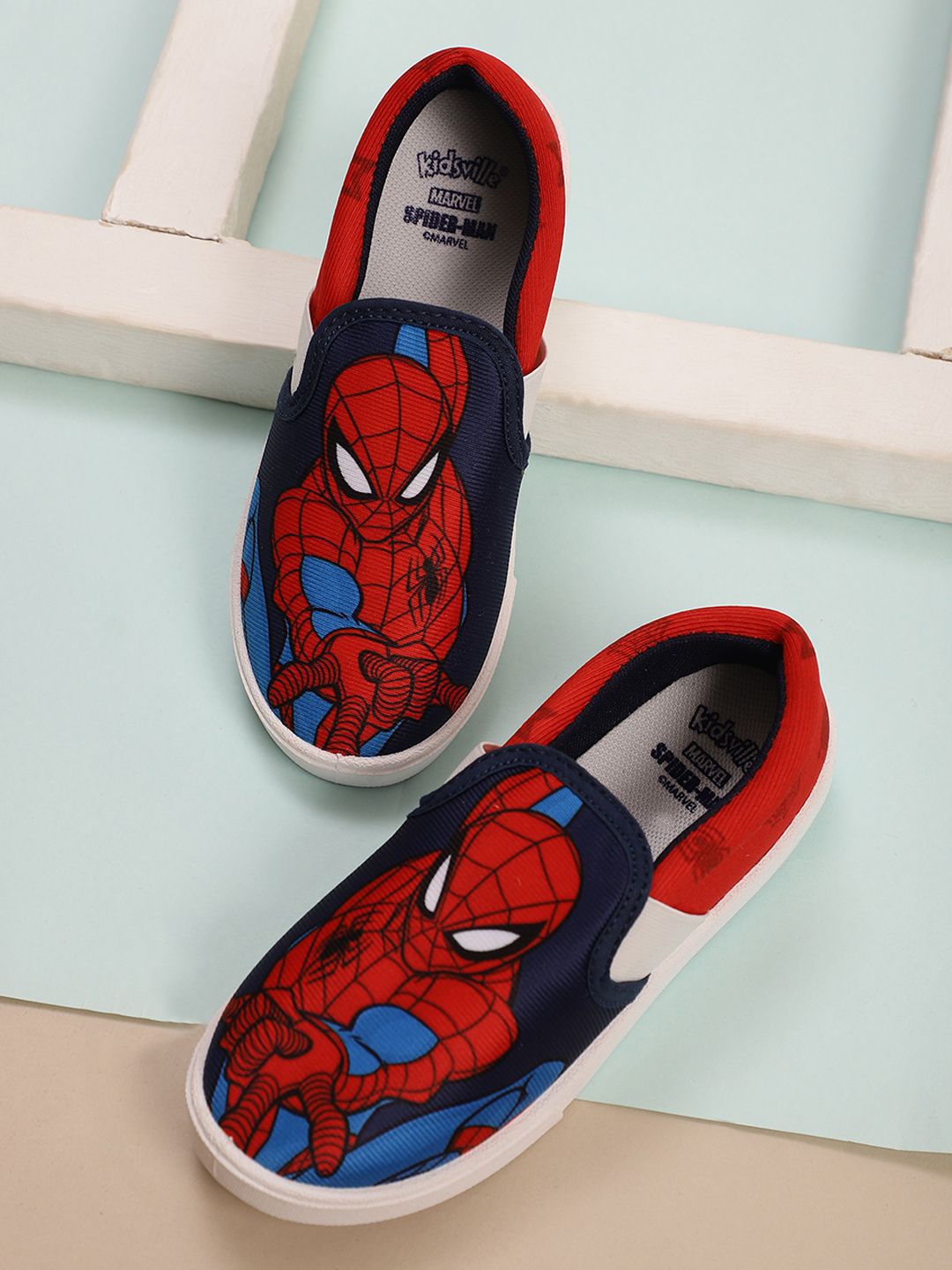 Kids Ville Boys Spiderman Printed Slip-On Sneakers-picture-16