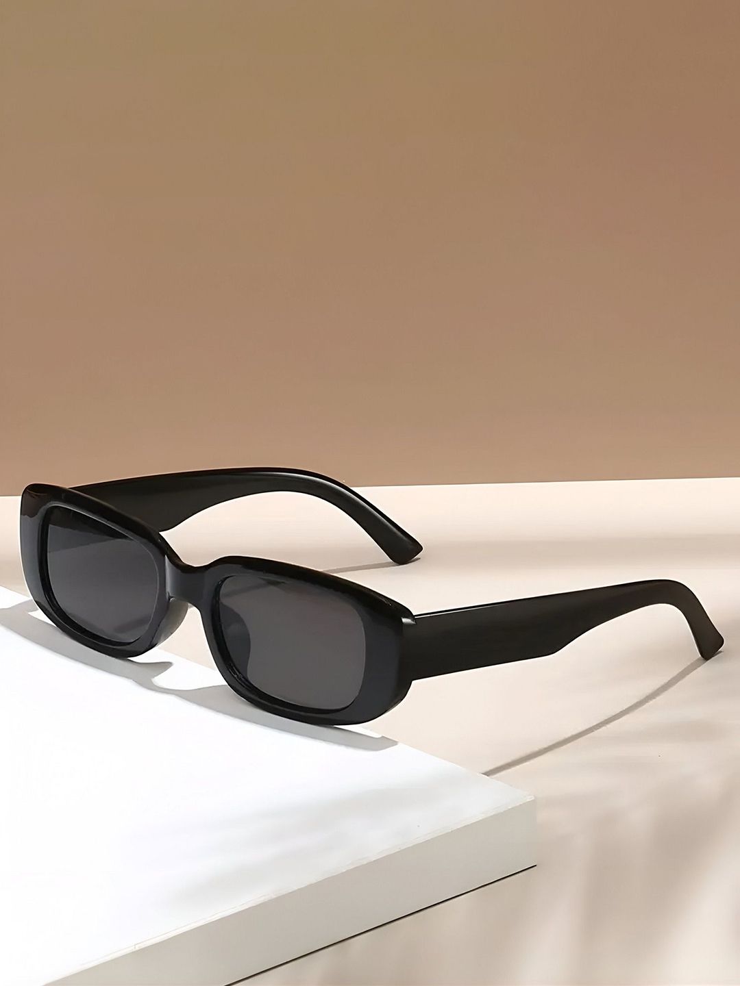 FUNGLASSES Unisex Rectangle Sunglasses with UV Protected Lens CANDY BLACK HD-picture-15