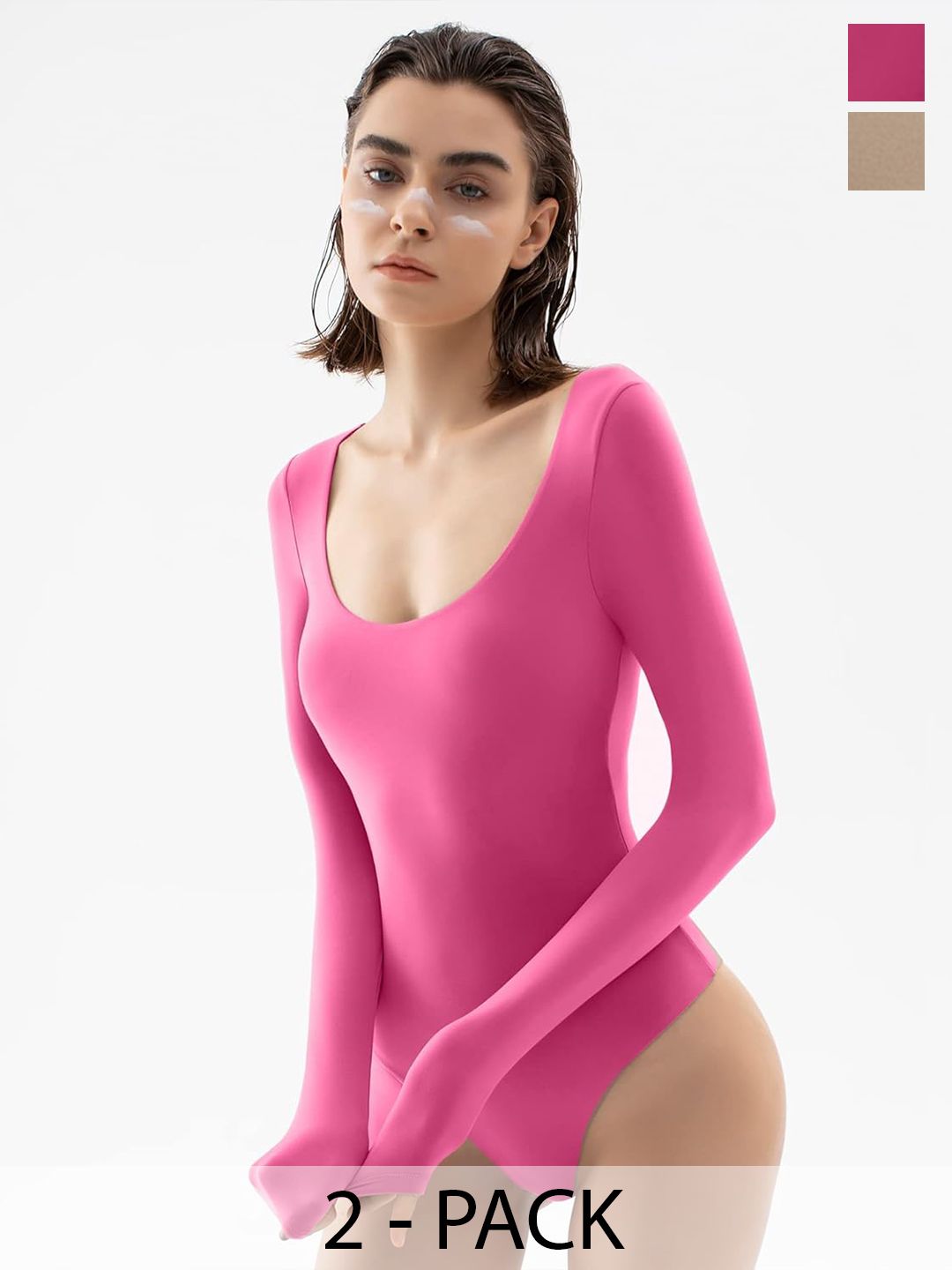 TRENDY ERA Pack Of 2 Round Neck Bodysuit-picture-18