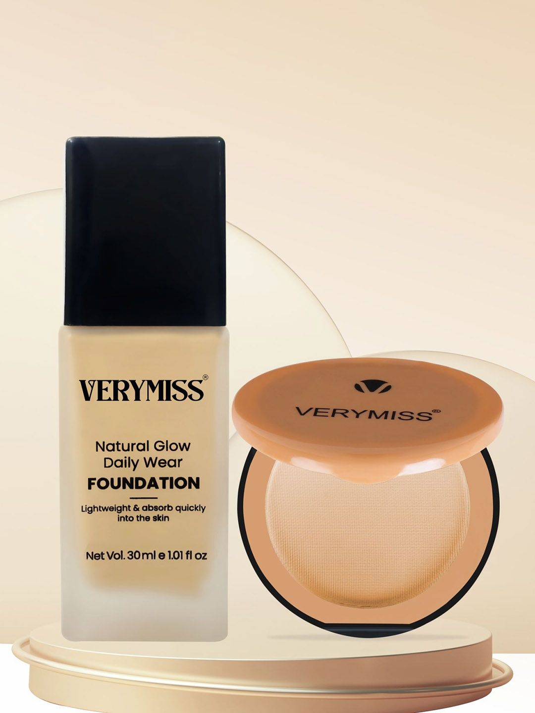 VERYMISS Set Of 2 Daily Wear Foundation- 30 ml- Fair Tone & Compact Powder- 9 g-picture-39