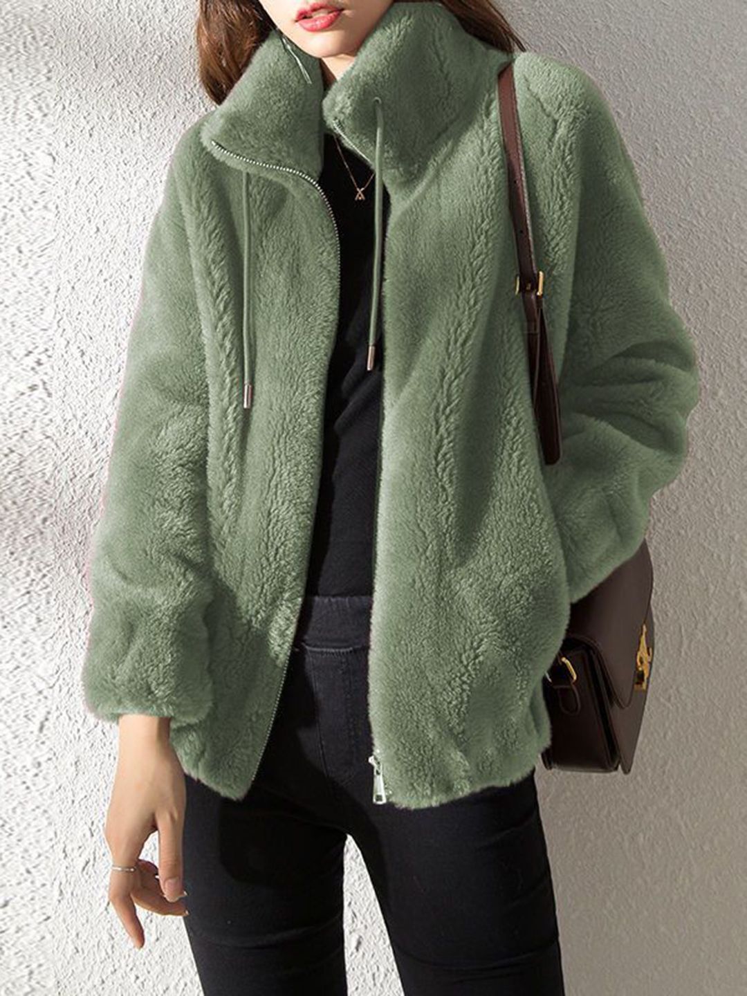 The Roadster Lifestyle Co High Neck Sherpa Jacket