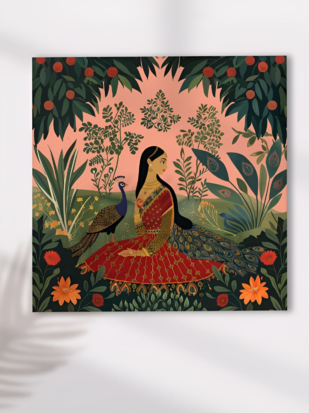 Art Street Green & Pink Floral & Botanical Printed Canvas Wall Art-picture-17