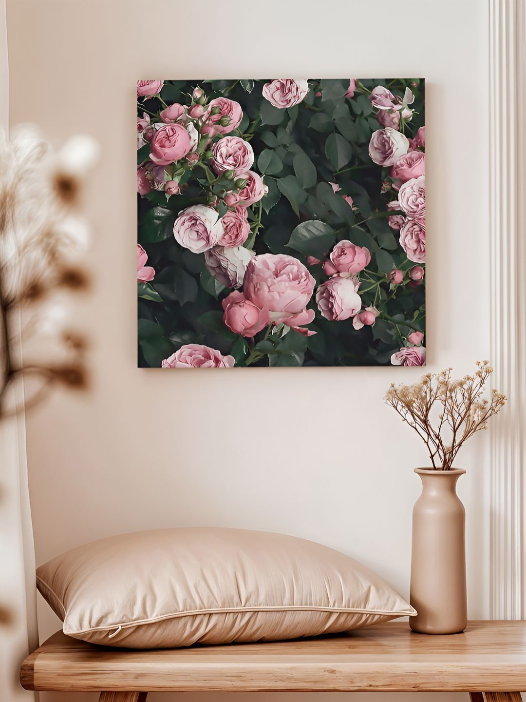Art Street Pink & Green Floral & Botanical Printed Canvas Wall Art-picture-26