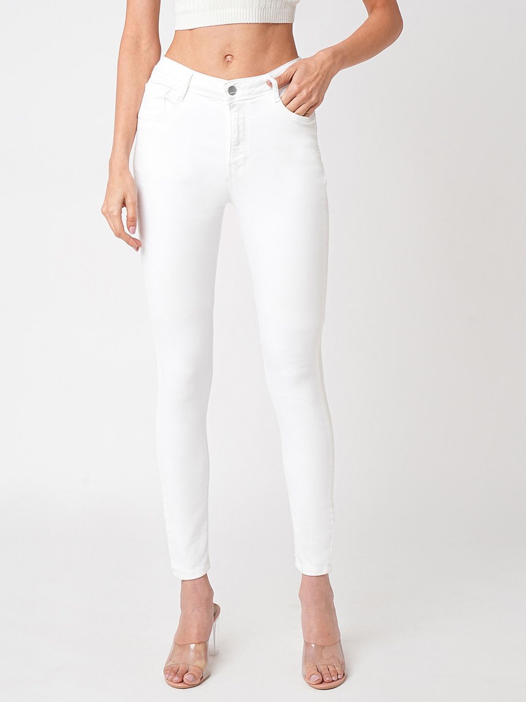 Kraus Jeans Women Skinny Fit High-Rise Light Fade Jeans-picture-35