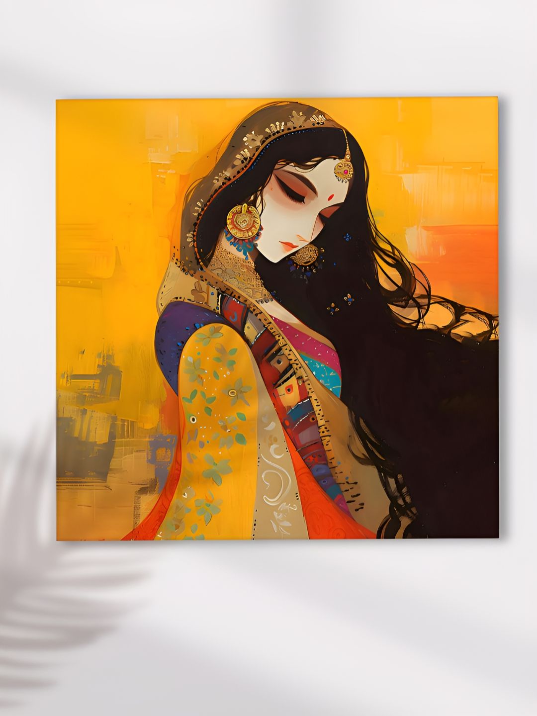 Art Street Yellow & Blue Printed Canvas Wall Art-picture-41