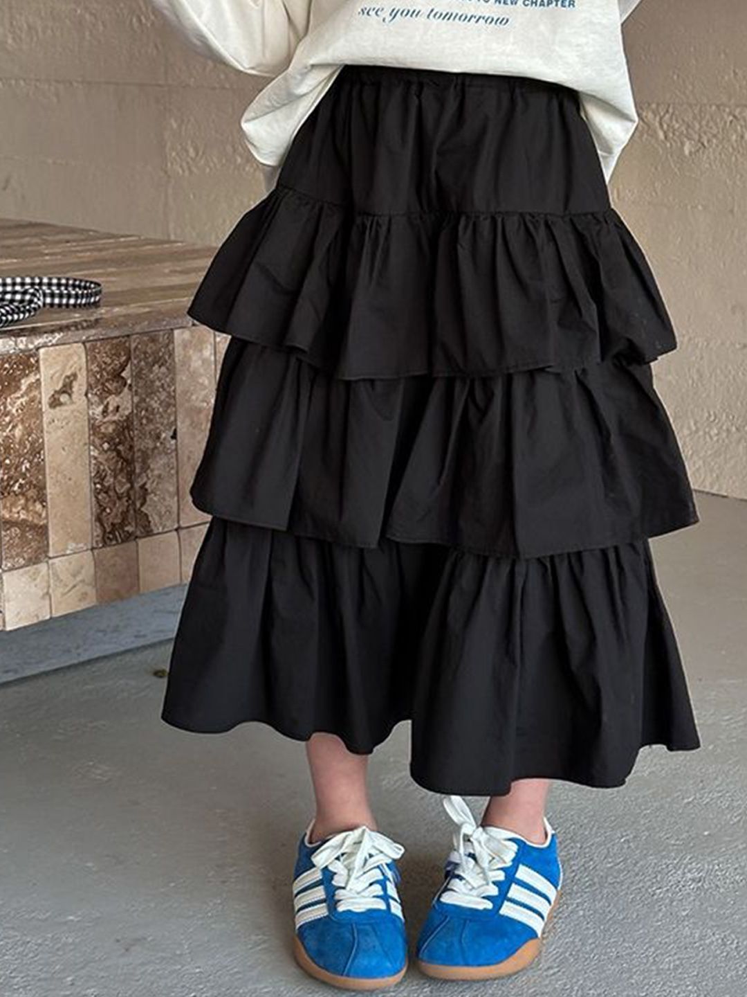 LULU & SKY Girls Tiered A-Line Maxi Skirt-picture-39