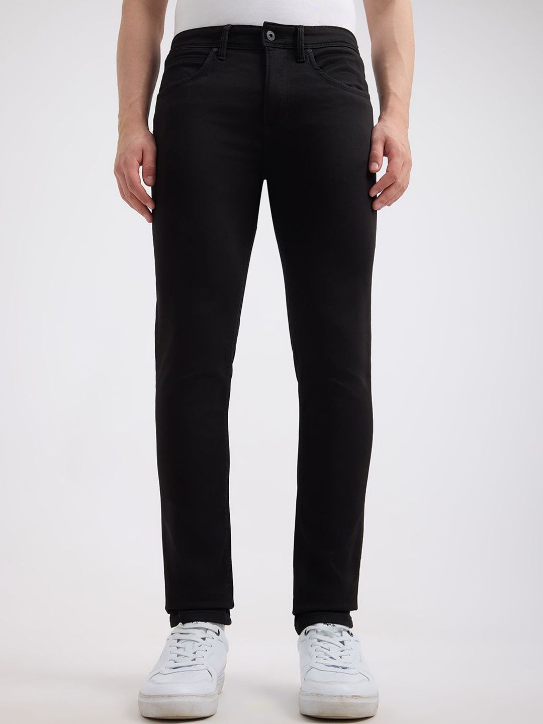Pepe Jeans Men Slim Fit Mid-Rise Stretchable Jeans