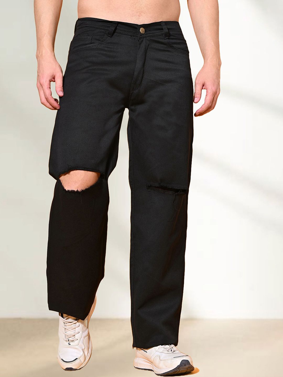 LINARIA Men Classic Relaxed Fit Slash Knee Jeans-picture-21