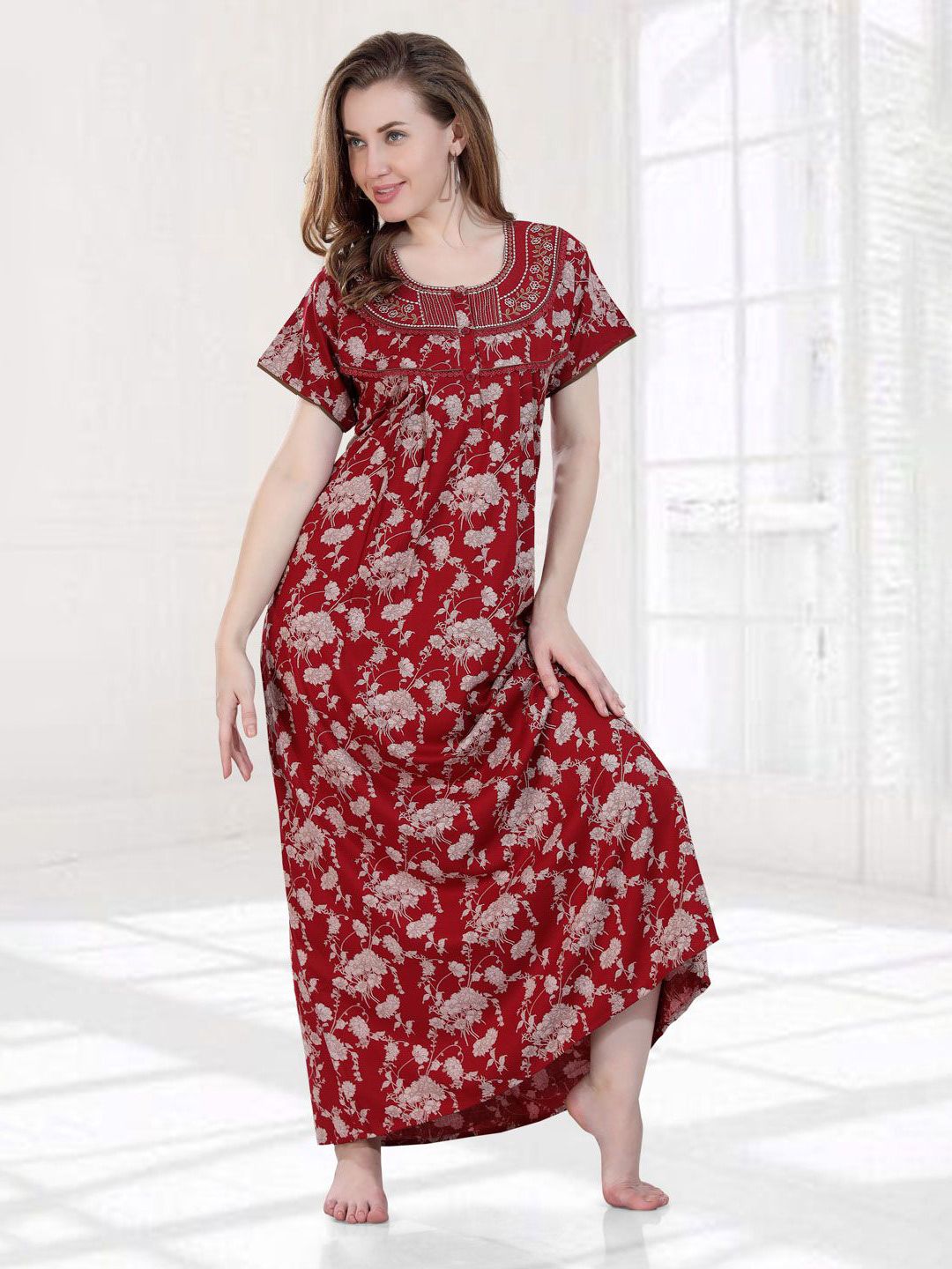 Soulemo Printed Maxi Nightdress-image-21