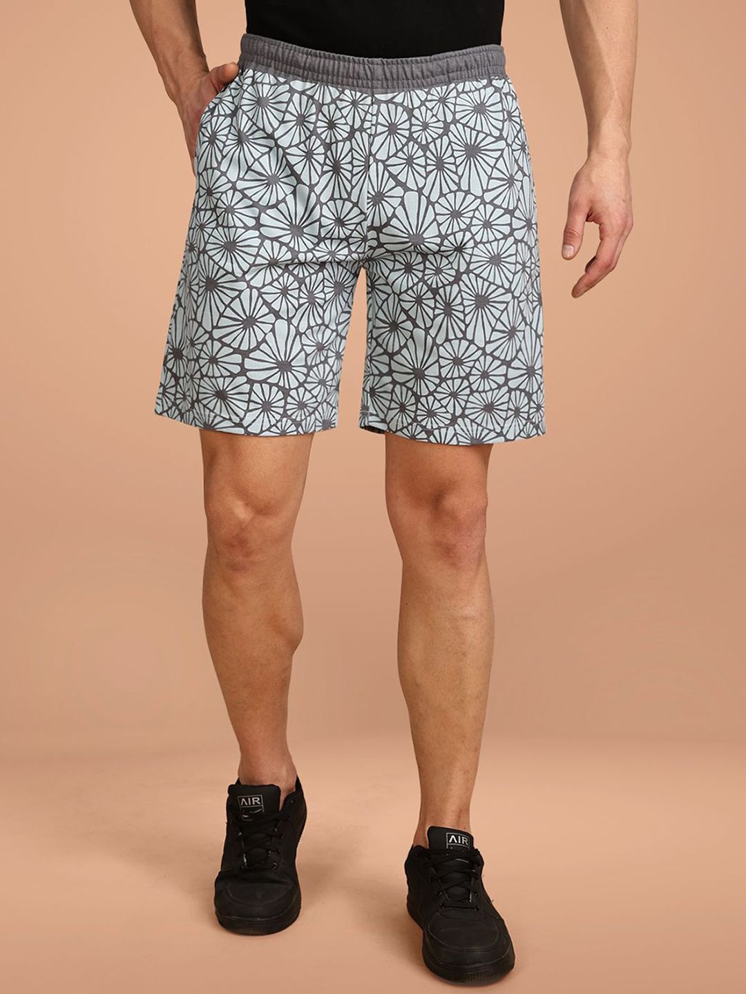 BULLMER Men Floral Printed Cotton Regular Shorts-picture-4