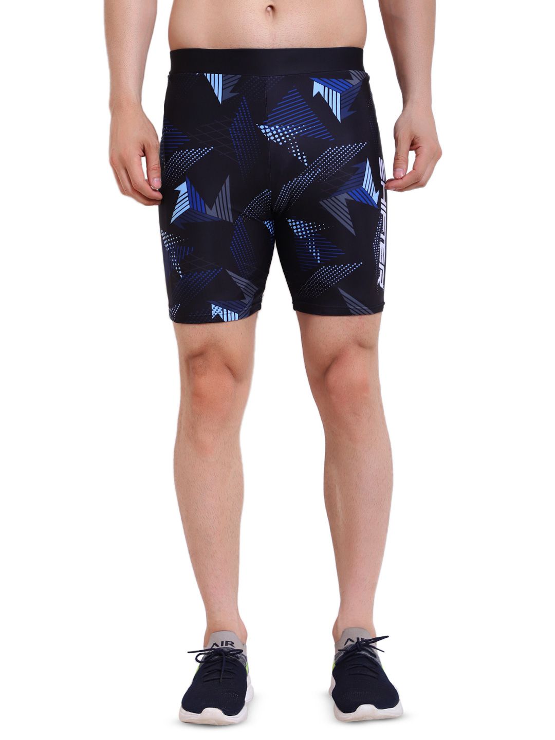 SHIFTER Men Triangle Printed Swimming Shorts-image-11