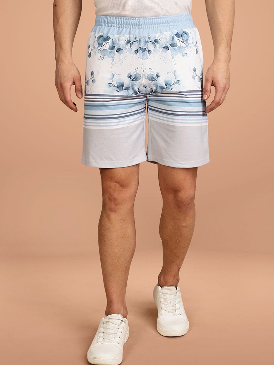 BULLMER Men Floral Printed Cotton Regular Shorts-picture-22