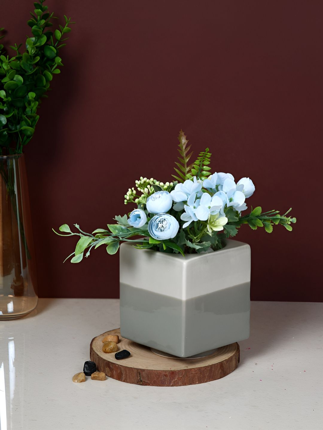 TAYHAA Grey Moonstone Mist Square Planter-image-17