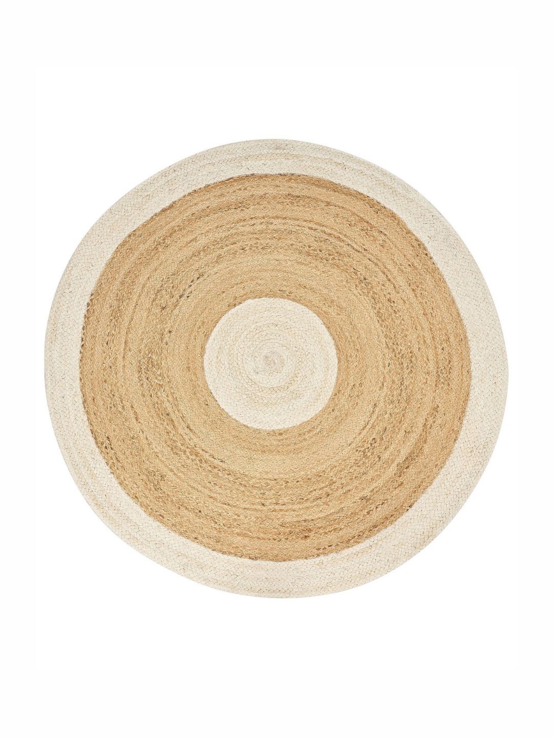 Art Avenue Conan Beige & White Textured Round Floor Jute Carpet-picture-23