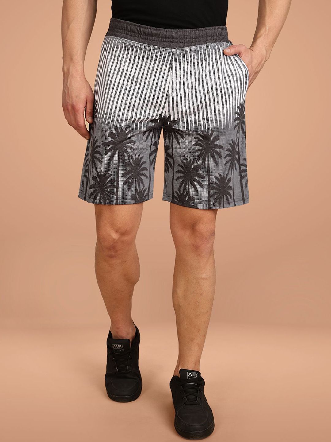 BULLMER Men Printed Mid-Rise Regular Shorts-picture-7