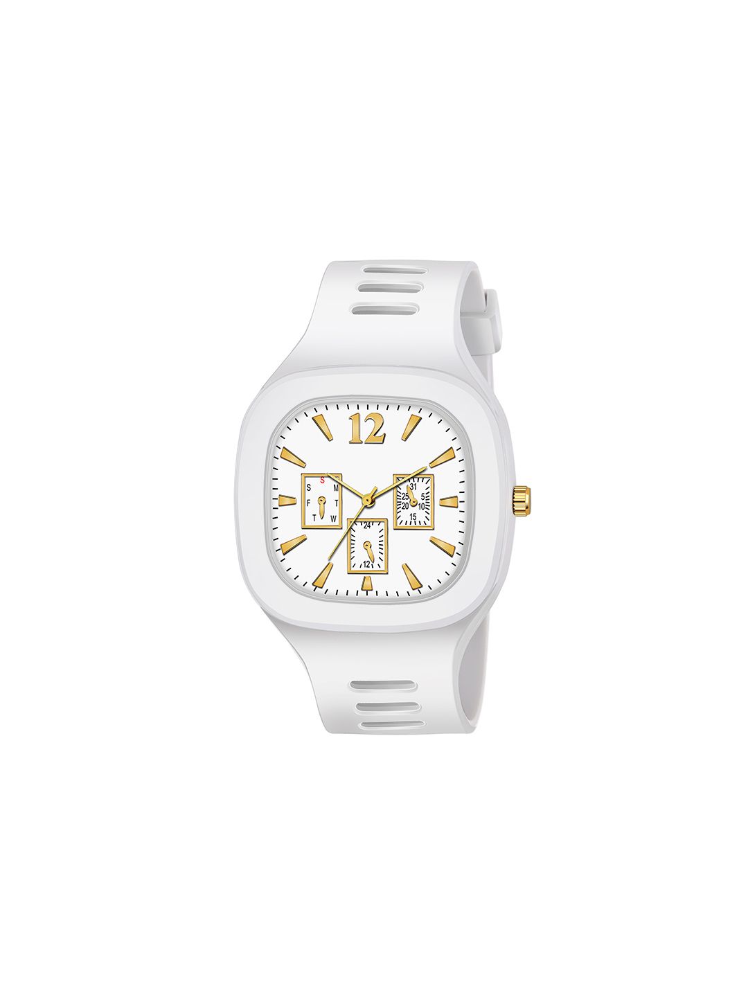 THE SHOPOHOLIC Men Dial & Straps Analogue Watch Square White-picture-11