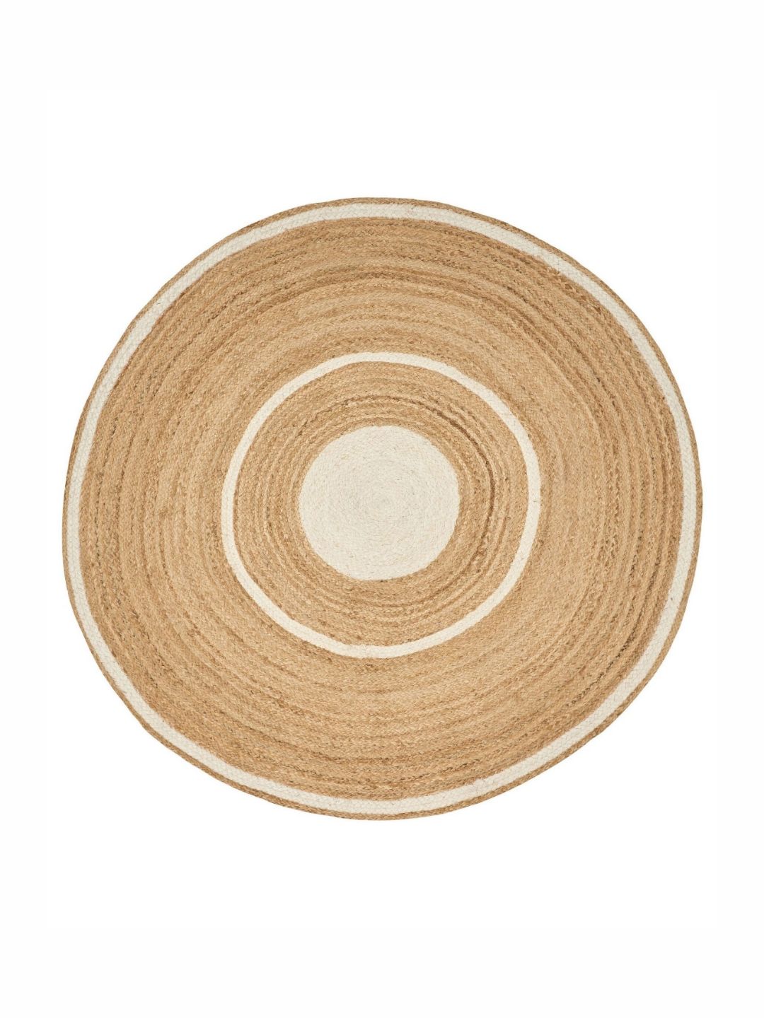 Art Avenue Christchurch Beige & White Textured Round Floor Jute Carpet-picture-15