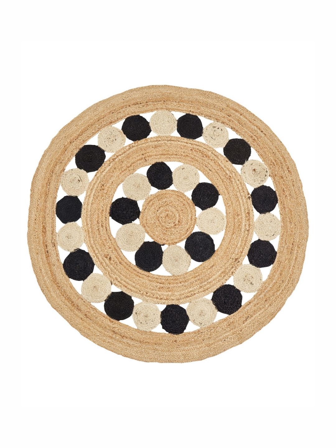 Art Avenue Nelson Beige & White Textured Round Floor Jute Carpet-picture-38