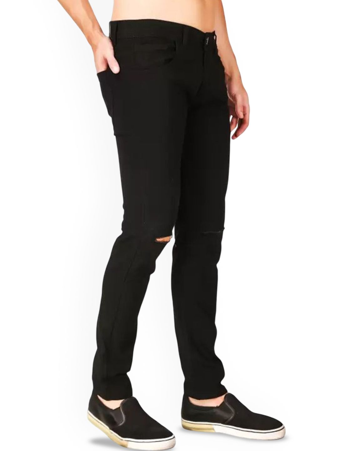 LINARIA Men Classic Tapered Fit Slash Knee Jeans-picture-29