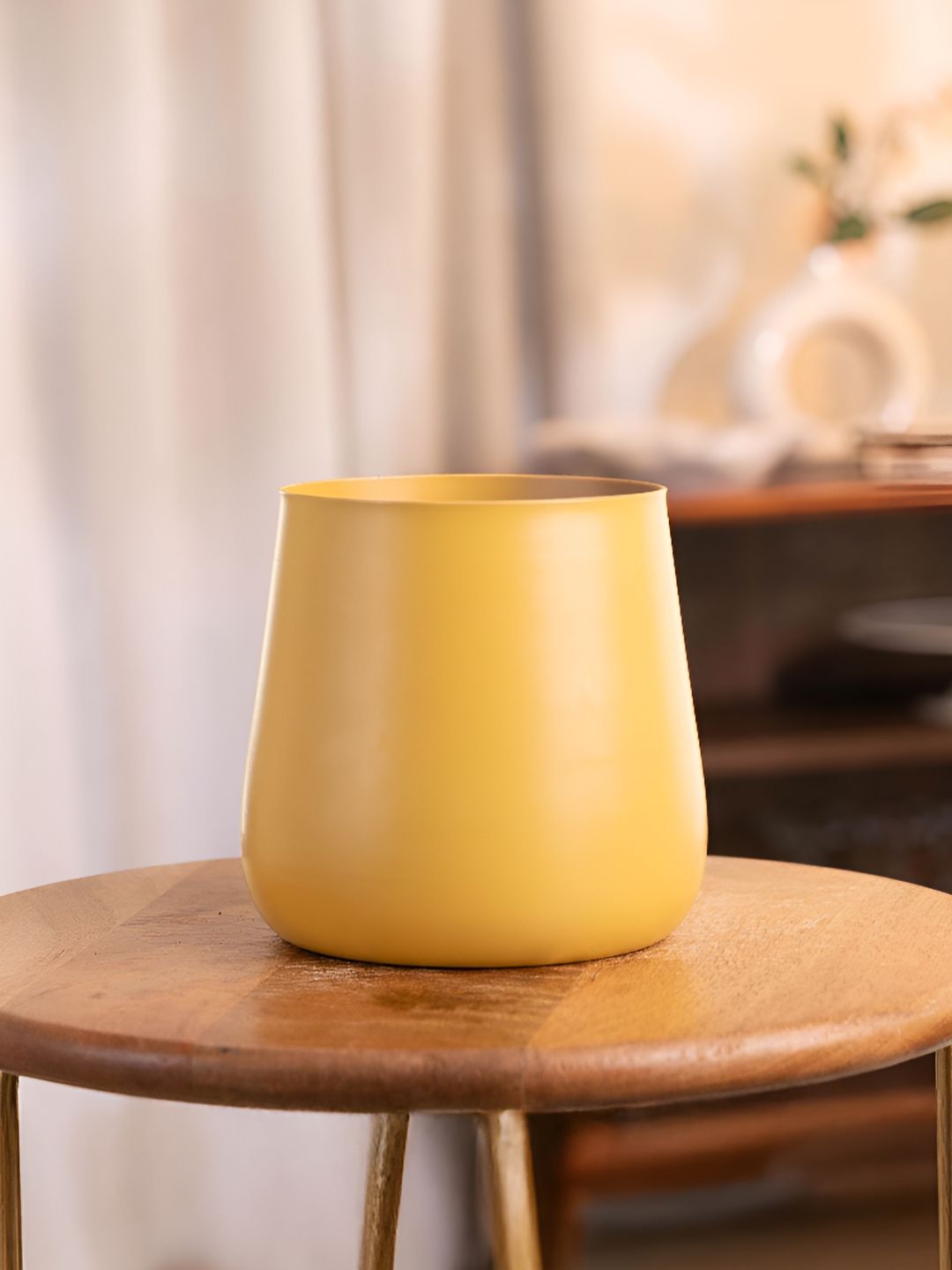Kyari Yellow Metal Rust Free Planter-image-17