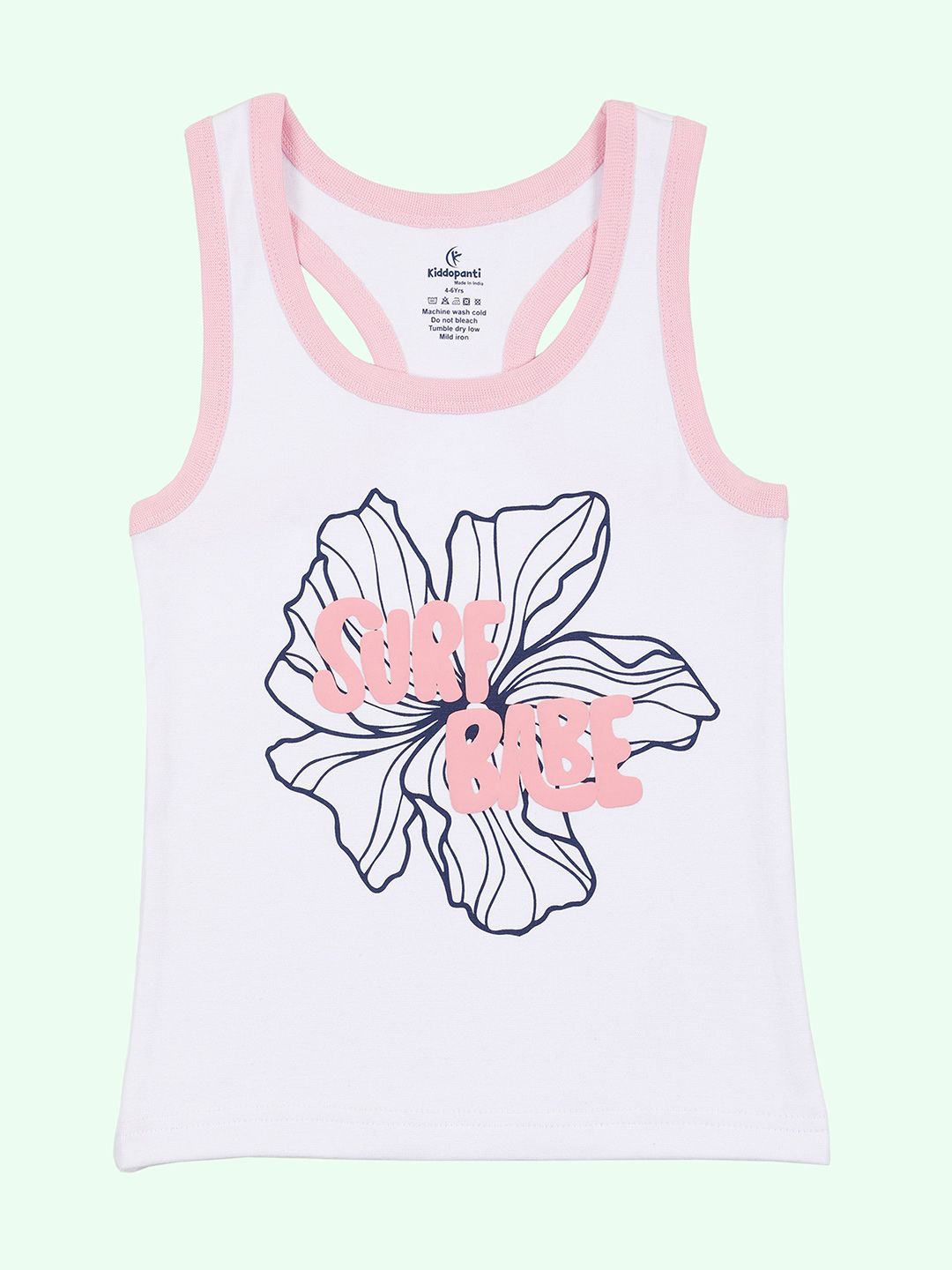 KiddoPanti Girls Floral Printed Tank Top-image-37
