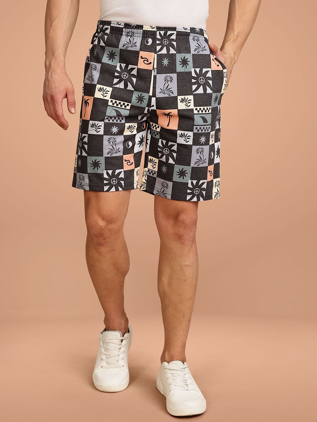 BULLMER Men Printed Mid-Rise Shorts-picture-15