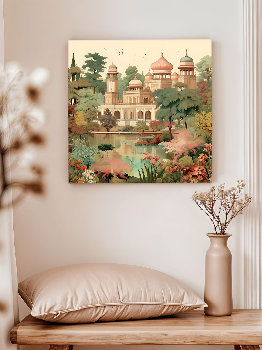 Art Street Green & Beige Floral & Botanical Printed Canvas Wall Art-picture-46