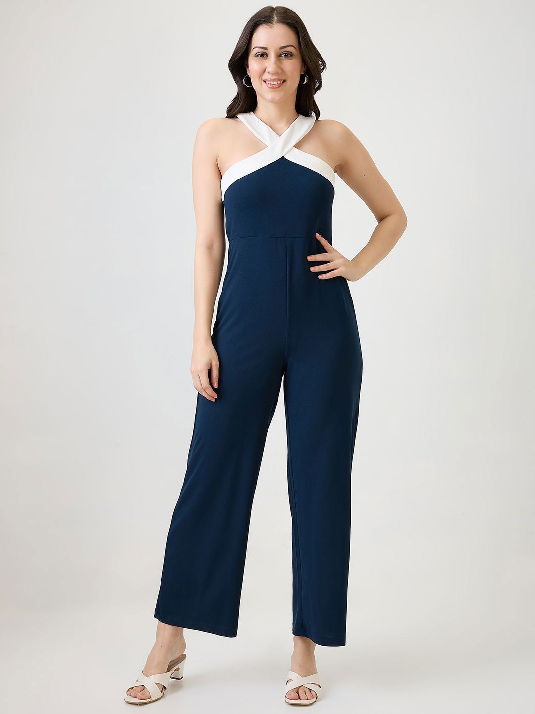 Globus Halter Style Back Neck Party Jumspuit